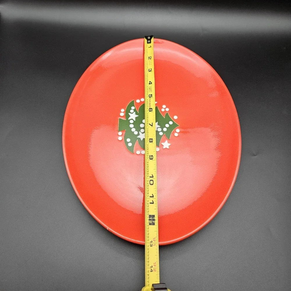 Waechtersbach Christmas Tree Holiday Red Oval Serving Platter Dish 13